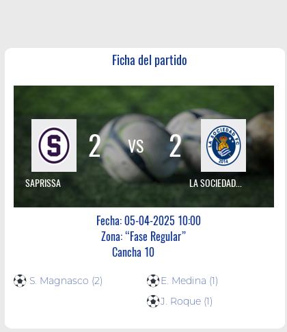 Fecha 6: Finalizo el partido de SAPRISSA VS LA SOCIEDAD FC