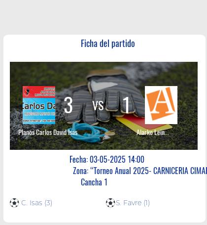 Fecha 7: Finalizo el partido de Planos Carlos David Isas VS Alarko Leinners