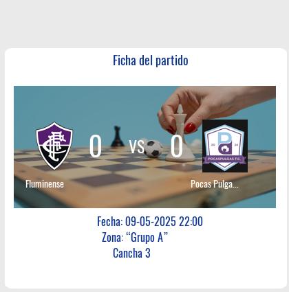 Fecha 6: Finalizo el partido de Fluminense VS Pocas Pulgas