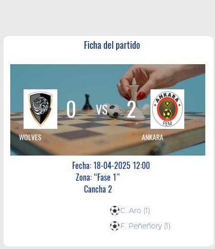 Fecha 12: Finalizo el partido de WOLVES VS ANKARA