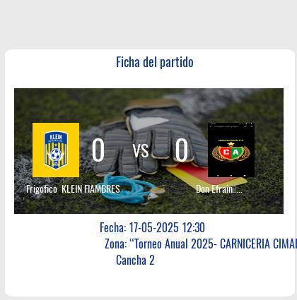 Fecha 9: Finalizo el partido de Frigofico KLEIN FIAMBRES VS Don Efrain☆ Panaderia La Nueva