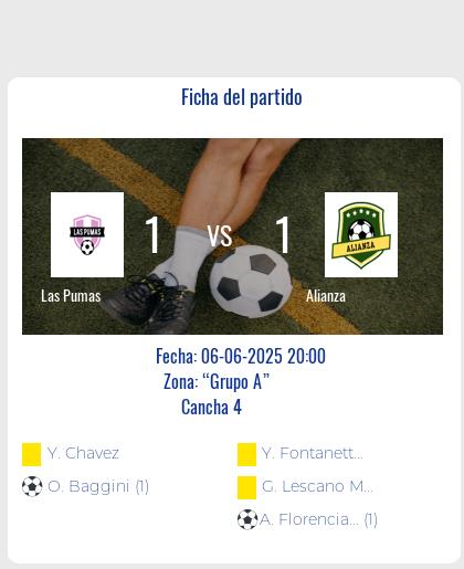Fecha 10: Finalizo el partido de Las Pumas VS Alianza